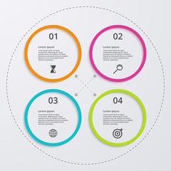 Vector illustration infographics four circles