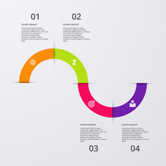 Vector illustration infographics four options