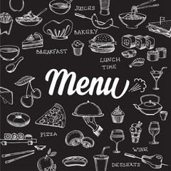 Restaurant cafe menu, template design.Vector illustration.