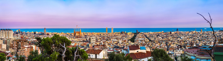 Panoramic view of Barcelona