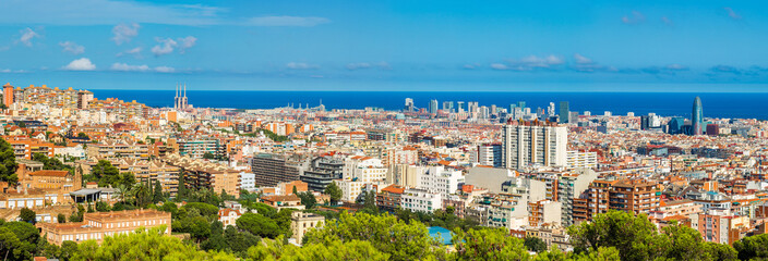 Obraz na płótnie Canvas Panoramic view of Barcelona