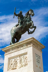 Fototapeta na wymiar Monument of Philip IV of Spain in Madrid