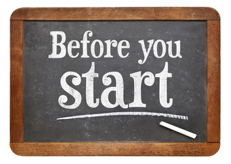 Before your start blackboard sign