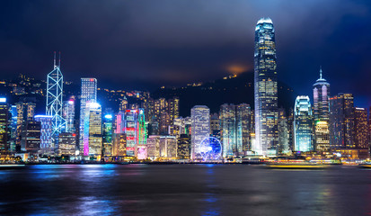 Fototapeta na wymiar HONG KONG - JUNE 09: City Landscape of Hong Kong from Star of Av