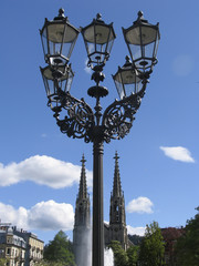 Augustaplatz in Baden-Baden mit evangelischer Kirche
