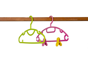 Hanger isolated on white background.