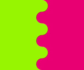 Wavy border between two colors