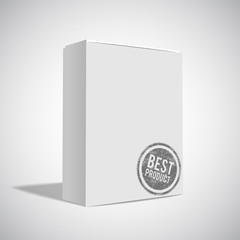 vector illustration of White Package Box.