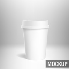 vector illustration of coffee cup colorful mockup