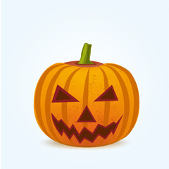 vector illustration of Pumpkin for Halloween isoleted on white