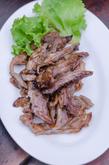 Sliced grilled Beef