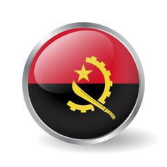 Angola flag button vector