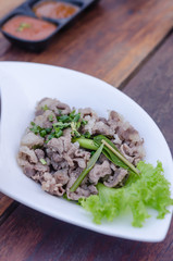 Blanched beef