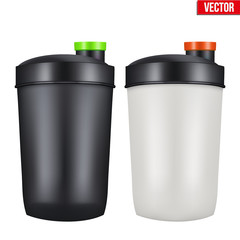 Mockup Plastic Sport Nutrition Drink Container.