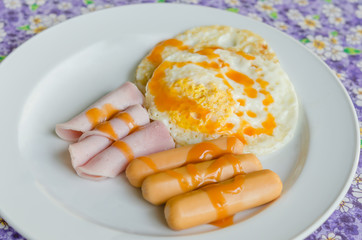 breakfast on dish
