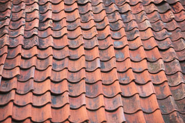old ceramic roof tiles