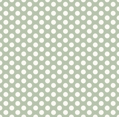 White background with black polka dots. Seamless pattern.