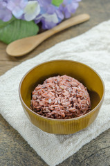 Cooked rice of Riceberry
