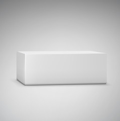 vector illustration of White Package Box.Mockup.