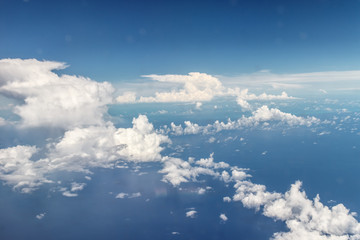 Fototapeta na wymiar aerial sky view from a plane