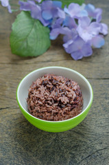 Obraz na płótnie Canvas Cooked rice of Riceberry