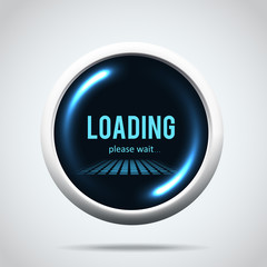 modern glowing  progress loading bar