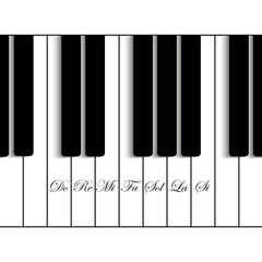 Fototapeta premium Sheet music on piano keys