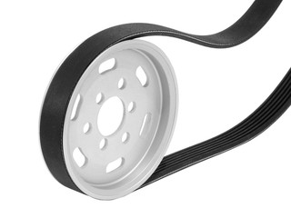 Belt drive / A mechanism in which power is transmitted by a continuous flexible belt.