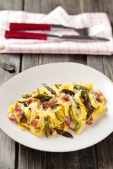 Italian food. Pasta Carbonara.