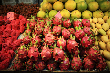 fruit in a street shop in the Asian market