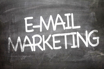E-mail Marketing written on a chalkboard