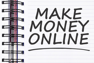 make money online words on spring note book