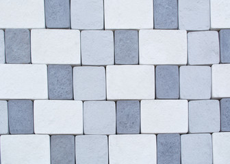 White and grey paving tile