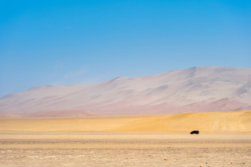 Fototapeta na wymiar the Paracus National Reserve, Peru - Desert moutain view with a