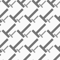 Fototapeta na wymiar Monochrome pattern with big and small t shapes