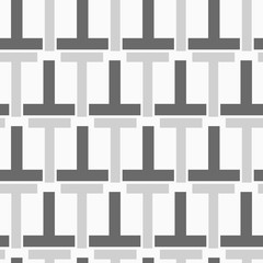 Monochrome pattern with black gray  t shapes