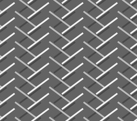 Monochrome pattern with diagonal gray doubled stripes forming ch