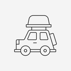 Camper van line icon