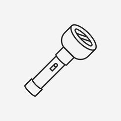 flashlight line icon