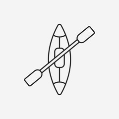 Canoe line icon