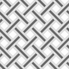 Monochrome pattern with light gray striped lattice on white