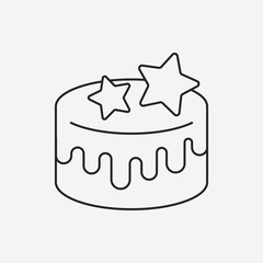 dessert cake line icon