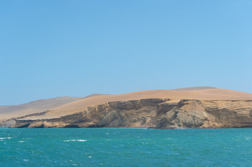 the Paracus National Reserve, Peru - Coastline with Desert Mount