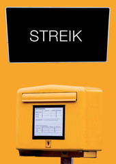 Post Streik Briefkasten DHL Streiken Deutsche-Post Briefe Infopost  Post Streik