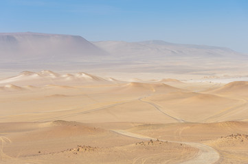Fototapeta na wymiar the Paracus National Reserve, Peru - Desert moutain view