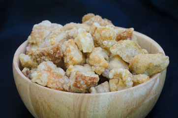 Pork rind favorite food in Thailand