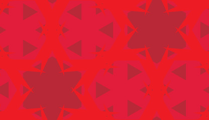 Red Star Abstract Kaleidoscope Background