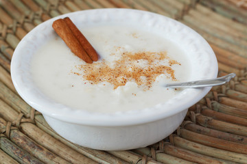 Brazilian dessert canjica of white corn