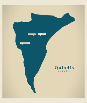 Modern Map - Quindio CO