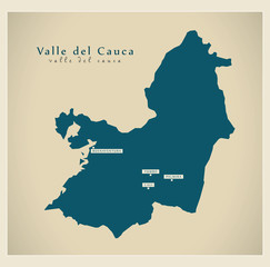 Modern Map - Valle del Cauca CO
